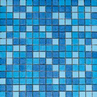 МС10SB сине голубой микс 32,7x32,7 мозаика